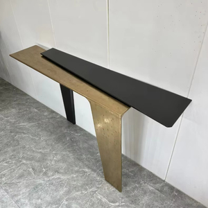 Mesa de entrada de Arte de lujo ligera de estilo italiano de diseño italiano consola decorativa lateral de puerta importada minimalista moderna - Product Image 2