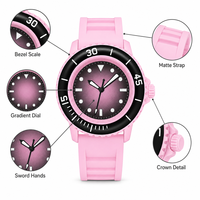 Montre à main pour filles, couleur bonbon, mignonne et charmante, tendance, bracelet en silicone, boîtier à quartz, best-seller, pas cher