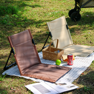 Outdoor Folding Chair Lightweight Portable Camping Picnic Seat <b>Cushion</b> <b>Rectangular</b> Backrest Chair Foldable Outdoor Use - Product Image 2