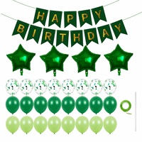 Kit de décoration de ballons Joyeux Anniversaire avec ballons étoiles en feuille d'aluminium et ballons confettis pour fête d'anniversaire