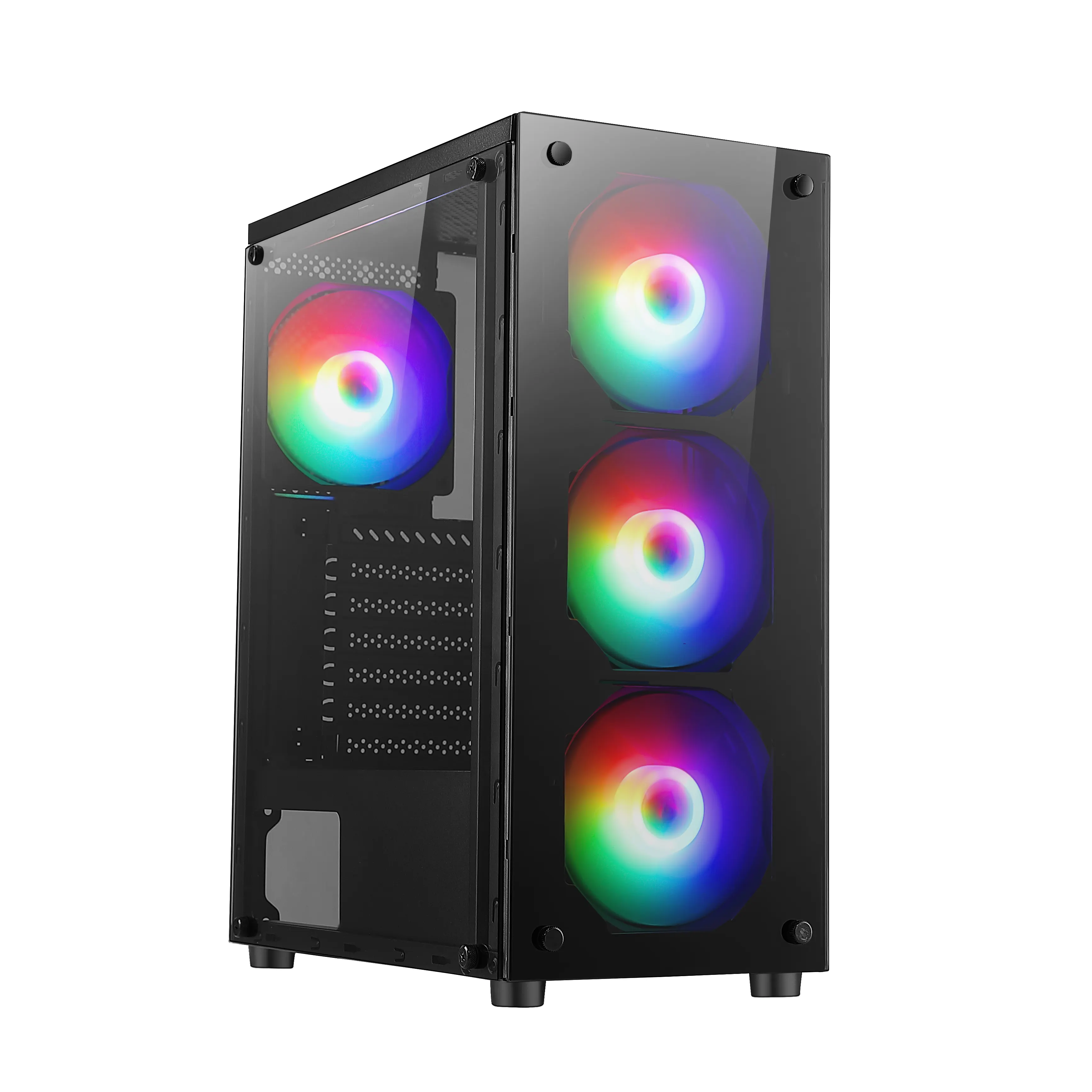 Newest Fashionable Computer Case Gaming Pc High Quality Full Mid Tower Desktop Gaming PC RGB Lighting