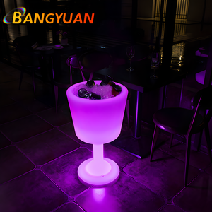 Grand écran de boissons au sol Seau à vin de glace LED rechargeable Seau à vin de glace RVB pour comptoir de bar Fête de vacances - Product Image 5