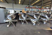 Toutes les tailles d'extracteur d'air industriel mural de type boîte à usage intensif agriculture volaille serre galvanisée ventilateur axial d'extraction