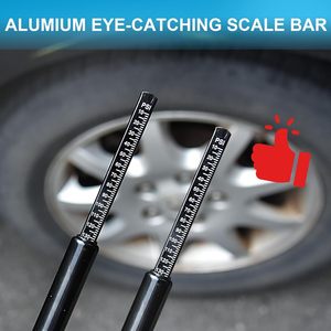Manomètre de pression d'air pour pneus de camion semi-remorque, <span class=keywords><strong>voiture</strong></span>, camping-car, fourgon, noir, <span class=keywords><strong>peinture</strong></span> droite, double tête, robuste, 10-150 PSI - Product Image 2