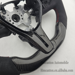 พวงมาลัยรถยนต์อินฟินิตี้ Q50 ลายคาร์บอนไฟเบอร์อัลคันทาร่าสีแดง ลดราคาพิเศษ ขายส่ง - Product Image 5
