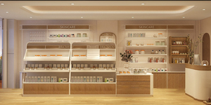 Custom Modern Wood Tone Cosmetic Store Interior Design & Cosmetics Store Furniture Cosmetic Store Props One-Stop Decoration - Product Image 4