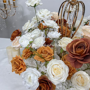 Guirlande de fleurs artificielles orange de luxe pour les fêtes d'automne, décoration extérieure, cadeaux, fournitures, ornements, fleurs, plantes - Product Image 3