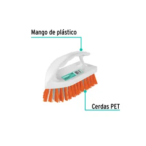 KLINTEK Juego de cepillos de limpieza de hierro plano de plástico de 12 piezas Diseño manual para limpieza del hogar Hecho de PP y TPR - Product Image 2
