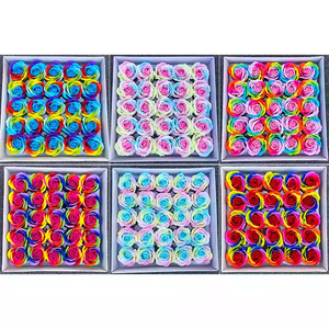 ขายส่ง8เซนติเมตรยักษ์ที่มีสีสันกุหลาบสบู่ดอกไม้สำหรับดอกไม้ DIY ช่อ - Product Image 1