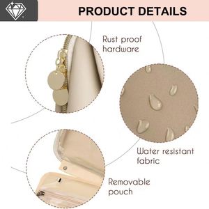 Sac de toilette pliable suspendu, résistant à l'eau, sac de maquillage de voyage, grande capacité, organiseur de cosmétiques avec crochet pour femmes - Product Image 2
