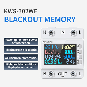 Koruma ayarları ile KWS-302WF AC dijital çok fonksiyonlu kılavuz gerilim ampermetre Volt Amp Watt metre elektrik test cihazı - Product Image 2