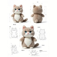 Peluches personnalisées CE CPC OEM ODM à faible MOQ avec logo sur mesure, jouets en peluche doux pour chats, jouets en peluche pingouin