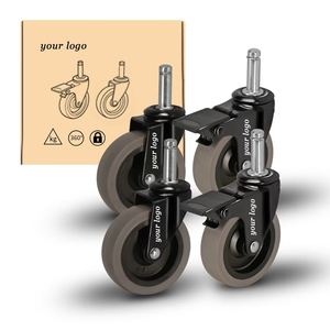 Trolley Caster <span class=keywords><strong>Wheels</strong></span> Swivel Lock 4 "Rostfreie Lenkräder Moderne 100-mm-Lenkräder für Büros tühle - Product Image 1