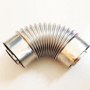 Coude en U en acier inoxydable <span class=keywords><strong>pour</strong></span> cheminée de chauffage au gaz, 180 degrés, 90 degrés, 45 degrés, genou au choix - Product Image 2