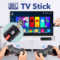 La dernière console de jeu professionnelle Q9max Allwinner H318 TV Stick + 2-en-1 Classic Professional 8k Game Stick 16GB Ps1 Cd