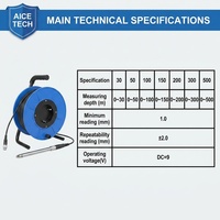 AICE TECH Sonde de niveau d'eau ABS à longueur personnalisée, précision 0,2%, jauge de profondeur de puits OEM en gros, règle de câble 0-100m