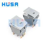 HUSA HSRS28 * 22 20A 250V AC DPDT Interrupteur à bouton-poussoir à courant élevé 28*22mm Interrupteur à bascule étanche en acier inoxydable avec lumière LED