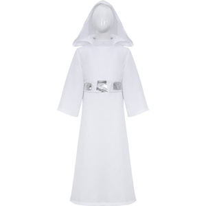 Robe à capuche blanche de la princesse Leia de Star Wars, costume pour femme, robe longue pour Halloween, cosplay - Product Image 1