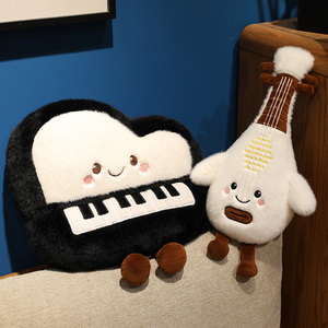 Muñeco de peluche de guitarra de dibujos animados de alta calidad, tambor de Piano, juguete personalizado, muñeca de instrumento <span class=keywords><strong>Musical</strong></span> para niños, muñeca de trapo, regalo de cumpleaños para niñas - Product Image 6