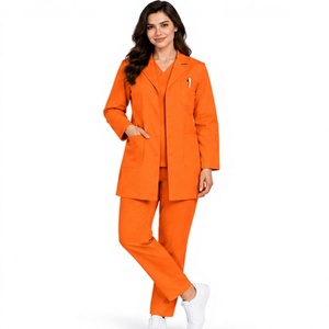 Blouse de laboratoire blanche de haute qualité pour femmes, à manches longues, respirante, en coton et polyester, pour le travail médical et les laboratoires de chimie - Product Image 1