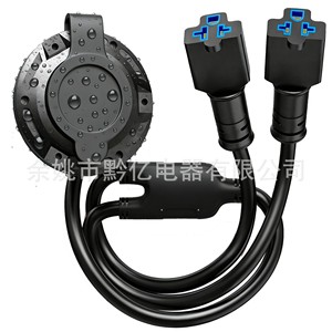 ปลั๊กไฟ AC 20A 125V แบบ Heavy Duty พร้อมอะแดปเตอร์แบบ T 5 in 1 คู่ 12AWG IP44 วัสดุ ABS - Product Image 4
