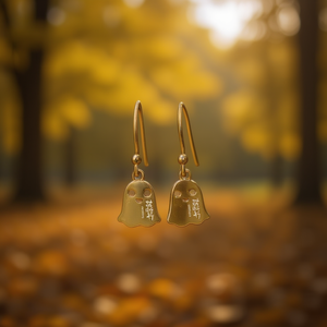 Addsomecow Pendientes Colgantes de Fantasma de Dibujos Animados Chapados en Oro, Joyería de Moda Unisex, Diseño Lindo, Material de Aleación, Color Oro Blanco - Product Image 2