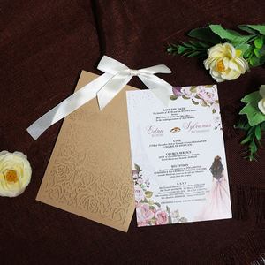 Ucuz özelleştirilmiş lazer kart kırmızı lazer davet kartı kart özelleştirilmiş çoklu renkler özelleştirilebilir ücretsiz örnek - Product Image 5