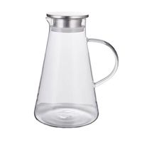 Verre soufflé à la main en borosilicate transparent, résistant à la chaleur, 1800 ml, écologique et minimaliste – Prix usine