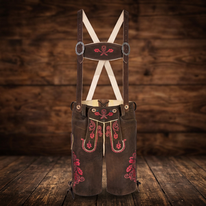 Unisex Custom Embroidery Leather Bavarian Shorts Lederhosen Pakistan Manufacturer Casual Wear German Traditional Eco-Friendly - Product Image 1