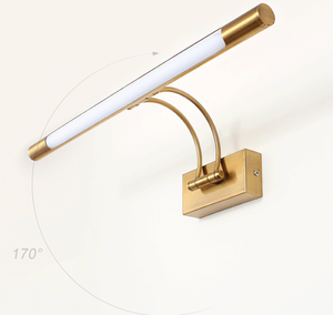 Lámpara <span class=keywords><strong>de</strong></span> <span class=keywords><strong>Pared</strong></span> <span class=keywords><strong>de</strong></span> Latón Estilo Americano, Simple y Retro, LED, para Pasillo, Baño, Iluminación <span class=keywords><strong>de</strong></span> <span class=keywords><strong>Pared</strong></span> para <span class=keywords><strong>Cuadros</strong></span>, para Hotel - Product Image 3