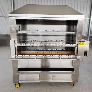 Vente chaude populaire chariot charbon de bois gril rôtisserie broche cochon poisson crevettes torréfaction Barbecue Machine en vente - Product Image 6