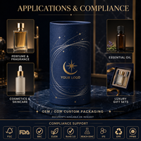Empaque de Tubo de Papel Personalizado OEM, Caja Cilíndrica de Lujo de Cualquier Tamaño para Perfume, Cosméticos, Regalos, con Impresión de Logotipo, FSC