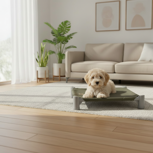 2025年耐久性滑り止め防水高床ペットベッド犬猫用屋内外兼用通気性ファブリックオックスフォード製高床式ドッグコット工場 - Product Image 6