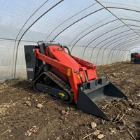 Mini-chargeuse compacte chinoise avec bras télescopique hydraulique, tête de déchiquetage forestier, tarière, mélangeur et godet 4-en-1