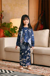 SIPO-traje de estilo malayo para niñas, traje colorido estilo Peplum musulmán, bazu Kurung, conjuntos de dos piezas, ropa islámica para niños - Product Image 6