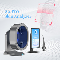 Analizador de Piel Portátil, Dispositivo de Belleza Multifuncional con Prueba Fluorescente para Acné, Grasa, Humedad y Arrugas