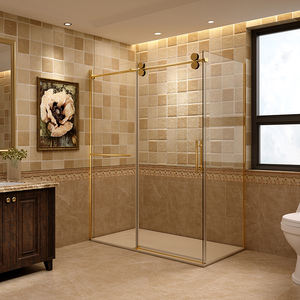 Paroi de <span class=keywords><strong>douche</strong></span> pliante sans cadre pour <span class=keywords><strong>baignoire</strong></span> d'appartement, en verre trempé de 10 mm, pour salle de bain, hôtel, vente en gros en usine - Product Image 2