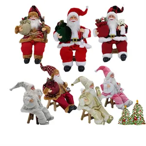 산타 크로스 35CM 앉아 클로스 디스플레이 크리스마스 장면 인형 장식 선물