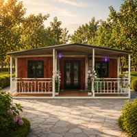 Maison conteneur pliable préfabriquée modulaire, cabine de billetterie avec salle de bain, ignifuge et isolée, pour l'entrée d'un site touristique