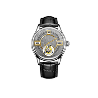 Montres mécaniques tourbillon pour hommes, nouveau design motif fleur de glace, avec fonction heures sautantes, lumineuses et étanches, fabrication OEM/ODM