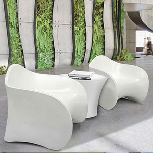 Meubles d'extérieur personnalisés, chaise en FRP pour jardin, centre commercial, bureau, loisirs, table basse, table à thé et ensemble de chaises - Product Image 5