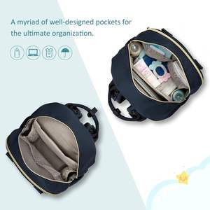 Muestra Gratuita, Bolsa de Pañales de Viaje para Mamá, de Gran Capacidad, con Abertura Amplia, de Cuero Vegano PU, Personalizable - Product Image 4