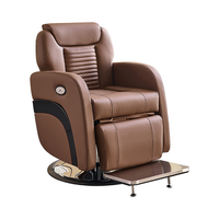 Fauteuil de Barbier Électrique de Luxe Réglable et Pivotant pour Salon de Coiffure, Chaise de Lavage Hydraulique Inclinable
