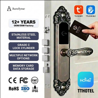 Cerradura Electrónica para Puerta de Hotel/Apartamento Aurelysse, para Puertas de Madera, con Tarjeta RFID, Aplicación TTLock, Nube, Alta Seguridad, DS30RF