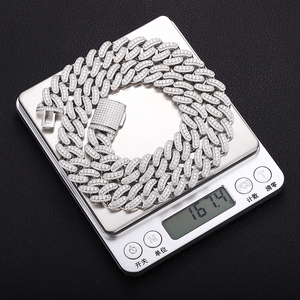 Tùy Chỉnh Vvs Moissanite Cuba Liên Kết Vòng Cổ Iced out Hip Hop Phong Cách Vàng Trắng 925 Bạc Cuba Chuỗi Người Đàn Ông Tốt Đồ Trang Sức - Product Image 5