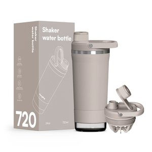 Gourde isotherme en acier inoxydable Hong Ling avec agitateur intégré à visser, bouteille à vide, bouteille à boisson, shaker - Product Image 1