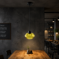 Lampe suspendue en verre de style nordique rétro moderne pour chevet de lit, restaurant, petite suspension à tête unique