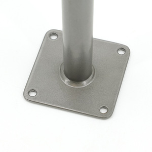 Support flottant dissimulé, tube en acier robuste avec revêtement en poudre, support de <span class=keywords><strong>pied</strong></span> de meuble, matériel d'assemblage, gris, anti-corrosion - Product Image 2