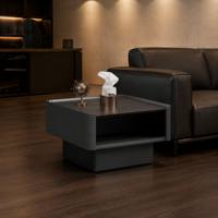 Table basse moderne minimaliste avec compartiment de rangement ouvert pour bureau de direction, hôtel, salon, 70 cm