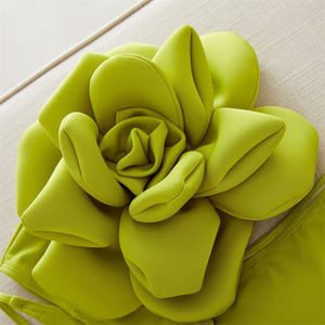 Gran oferta, traje de baño de lujo para mujer, traje de baño de neón, <span class=keywords><strong>Bikini</strong></span> de flor 3D <span class=keywords><strong>Nina</strong></span> en línea, traje de baño de 3 piezas con falda larga para cubrir - Product Image 6